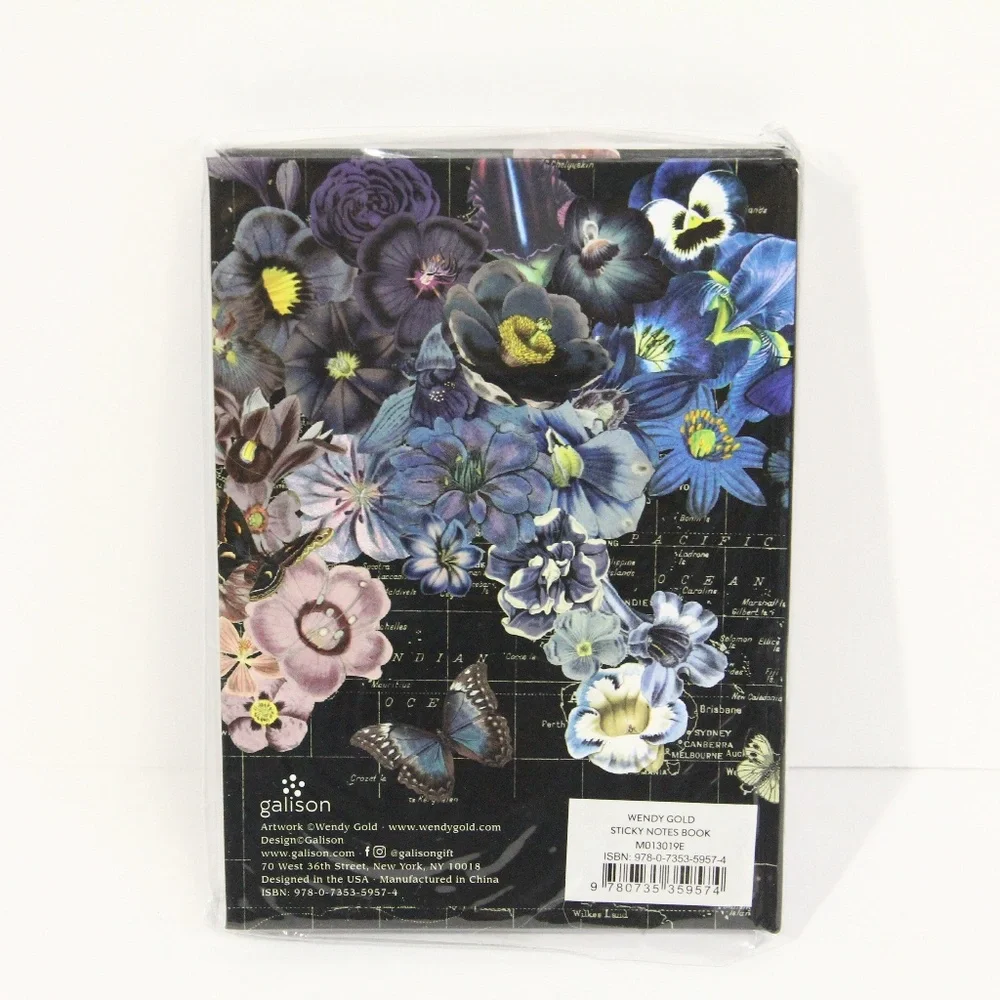 Galison Sticky Note Set NEW Stationery Gift Butterflies Colorful Flowers